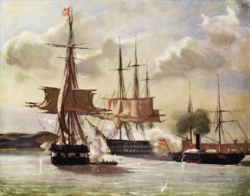 海戦 Painting - ヴィルヘルム・ペダーセン スラゲットとエッカーンフォルデのシーン 1849 年海戦